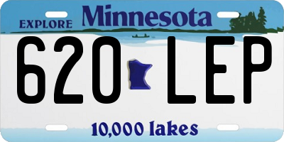 MN license plate 620LEP