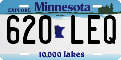 MN license plate 620LEQ