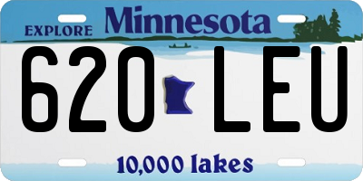 MN license plate 620LEU