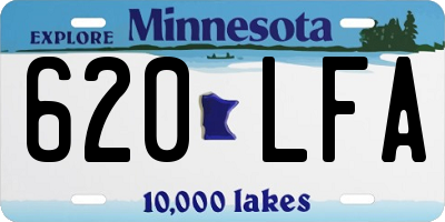 MN license plate 620LFA