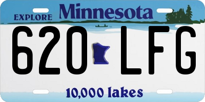 MN license plate 620LFG