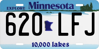 MN license plate 620LFJ