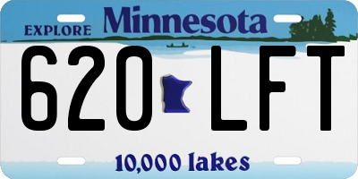 MN license plate 620LFT