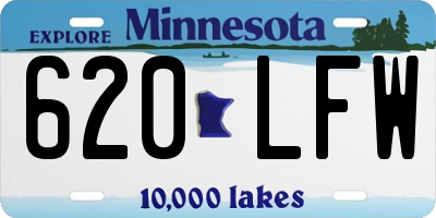 MN license plate 620LFW