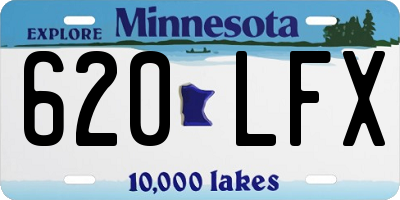 MN license plate 620LFX