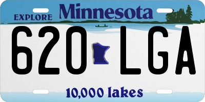 MN license plate 620LGA