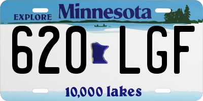 MN license plate 620LGF
