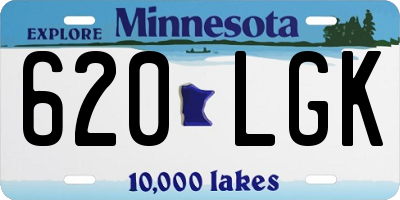 MN license plate 620LGK