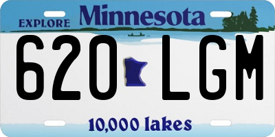 MN license plate 620LGM