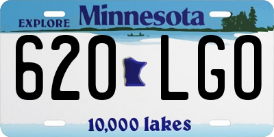 MN license plate 620LGO