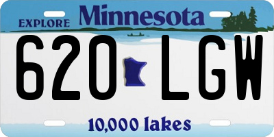 MN license plate 620LGW