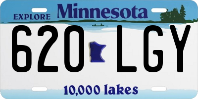 MN license plate 620LGY