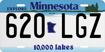 MN license plate 620LGZ