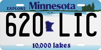 MN license plate 620LIC