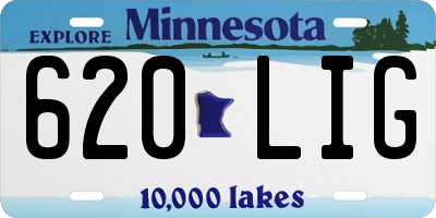 MN license plate 620LIG