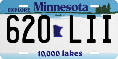 MN license plate 620LII