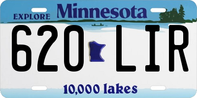 MN license plate 620LIR