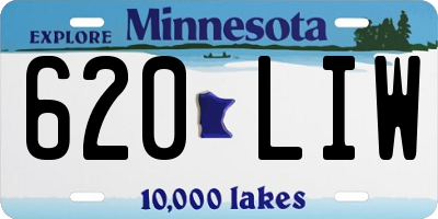 MN license plate 620LIW
