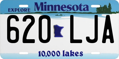 MN license plate 620LJA