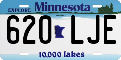 MN license plate 620LJE