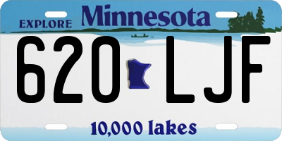 MN license plate 620LJF