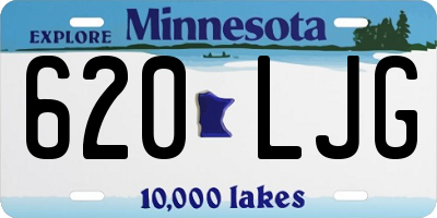 MN license plate 620LJG