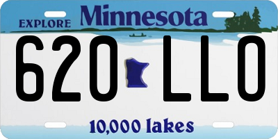 MN license plate 620LLO
