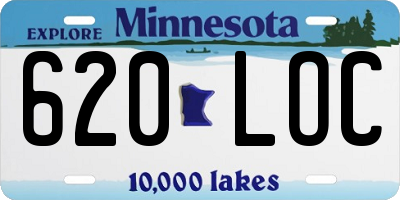 MN license plate 620LOC