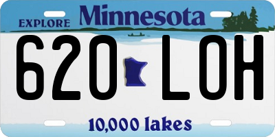 MN license plate 620LOH