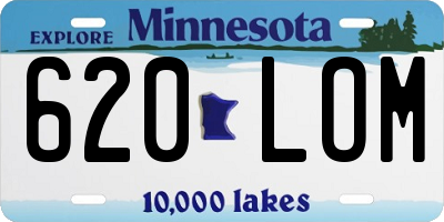 MN license plate 620LOM