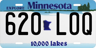 MN license plate 620LOQ