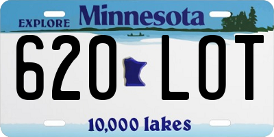 MN license plate 620LOT
