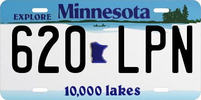 MN license plate 620LPN
