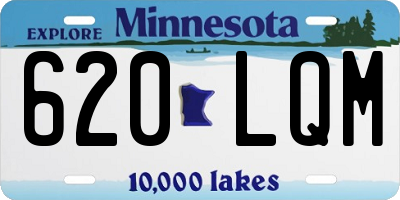 MN license plate 620LQM