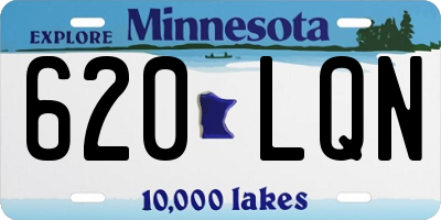 MN license plate 620LQN