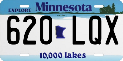 MN license plate 620LQX