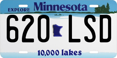 MN license plate 620LSD