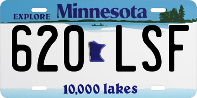 MN license plate 620LSF
