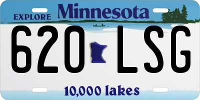 MN license plate 620LSG