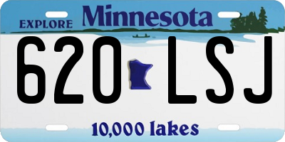 MN license plate 620LSJ