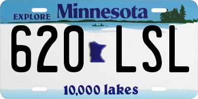 MN license plate 620LSL