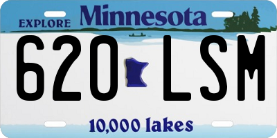 MN license plate 620LSM