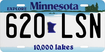 MN license plate 620LSN
