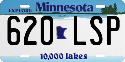 MN license plate 620LSP