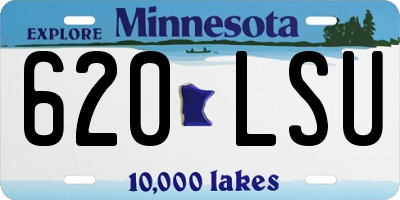 MN license plate 620LSU