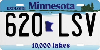 MN license plate 620LSV