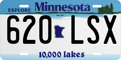 MN license plate 620LSX