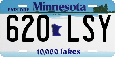 MN license plate 620LSY