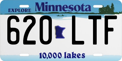 MN license plate 620LTF