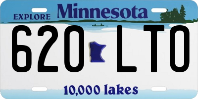 MN license plate 620LTO